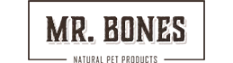 Logotipo de Mr. Bones sobre fondo marrón, perfecto para regalo solidario o como parte de packs de regalos.